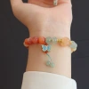 New Chinese-style natural stone gold thread jade beaded bracelet, butterfly lily and orchid bracelet, ancient-style high-end jewelry wholesale Item Picture